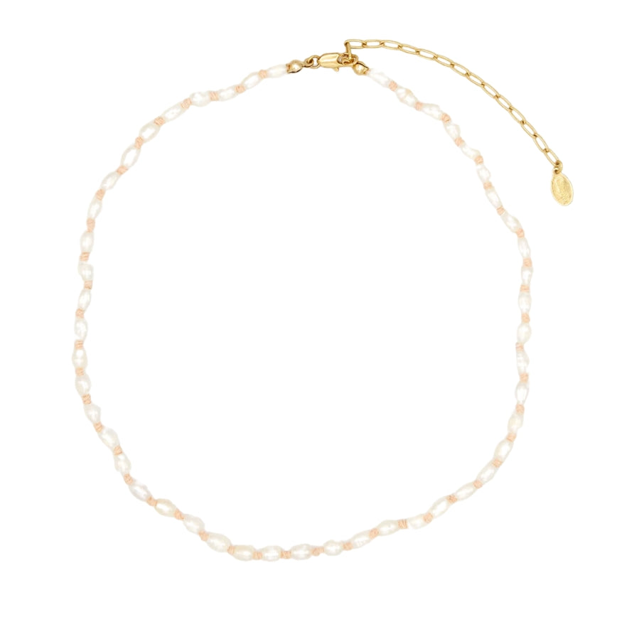 Freshwater Rice Pearl Necklace 16" - BH&Co